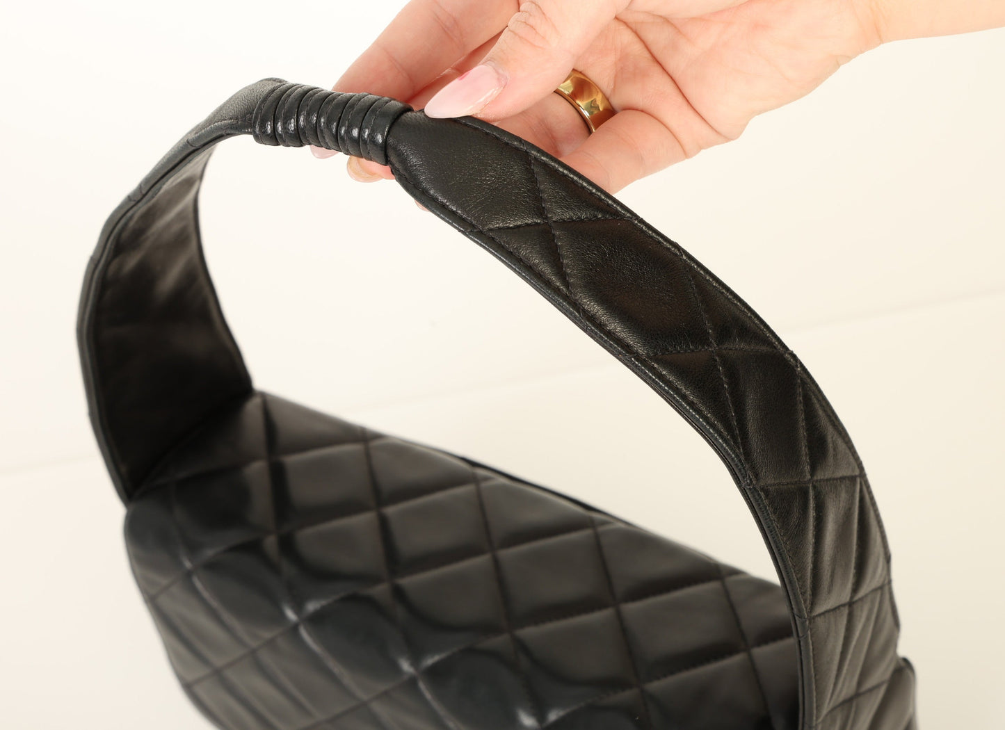 Chanel 1991 Lambskin Coco Crush Shoulder Bag