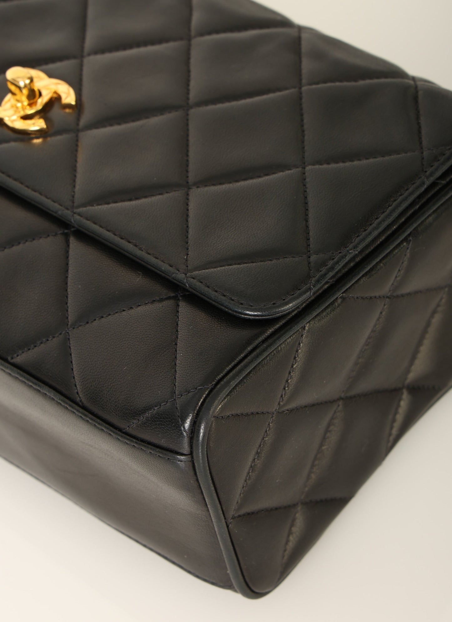 Chanel 1991 Lambskin Coco Crush Shoulder Bag