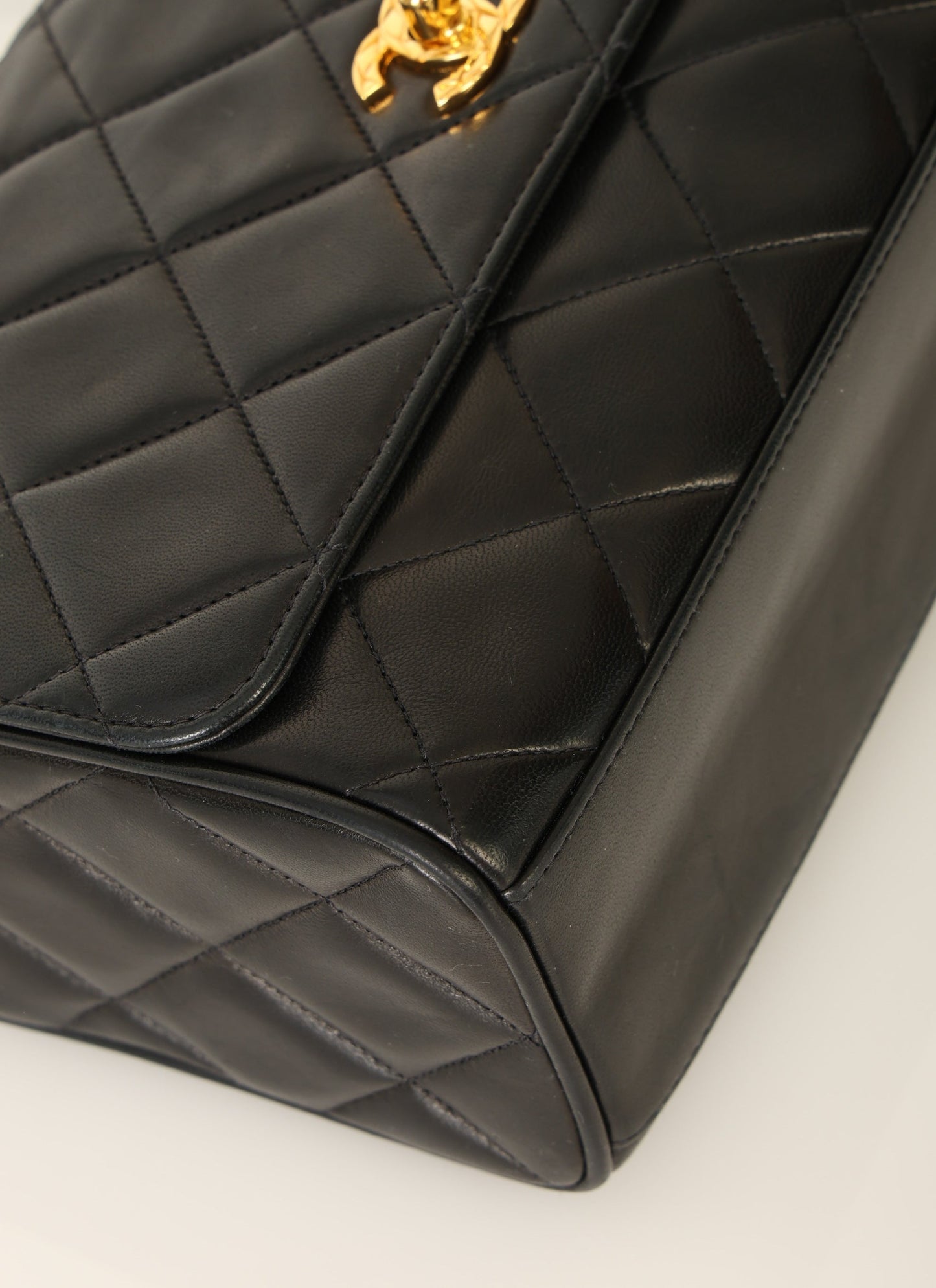 Chanel 1991 Lambskin Coco Crush Shoulder Bag
