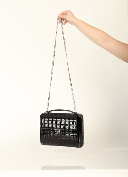 Chanel 2002 Patent Chocolate Bar Briefcase