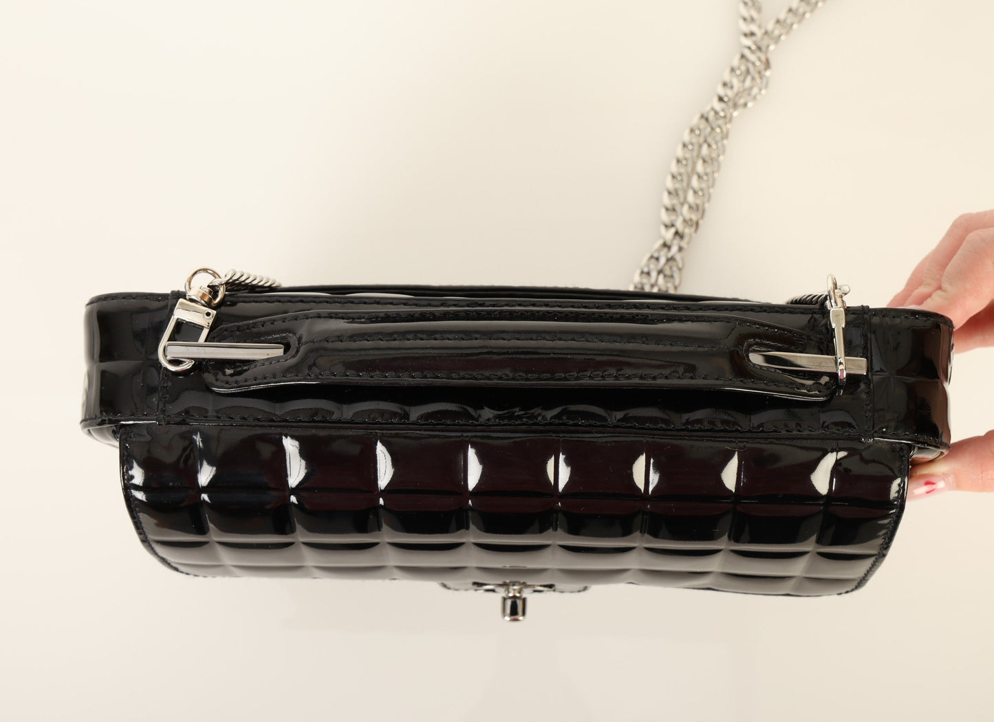 Chanel 2002 Patent Chocolate Bar Briefcase