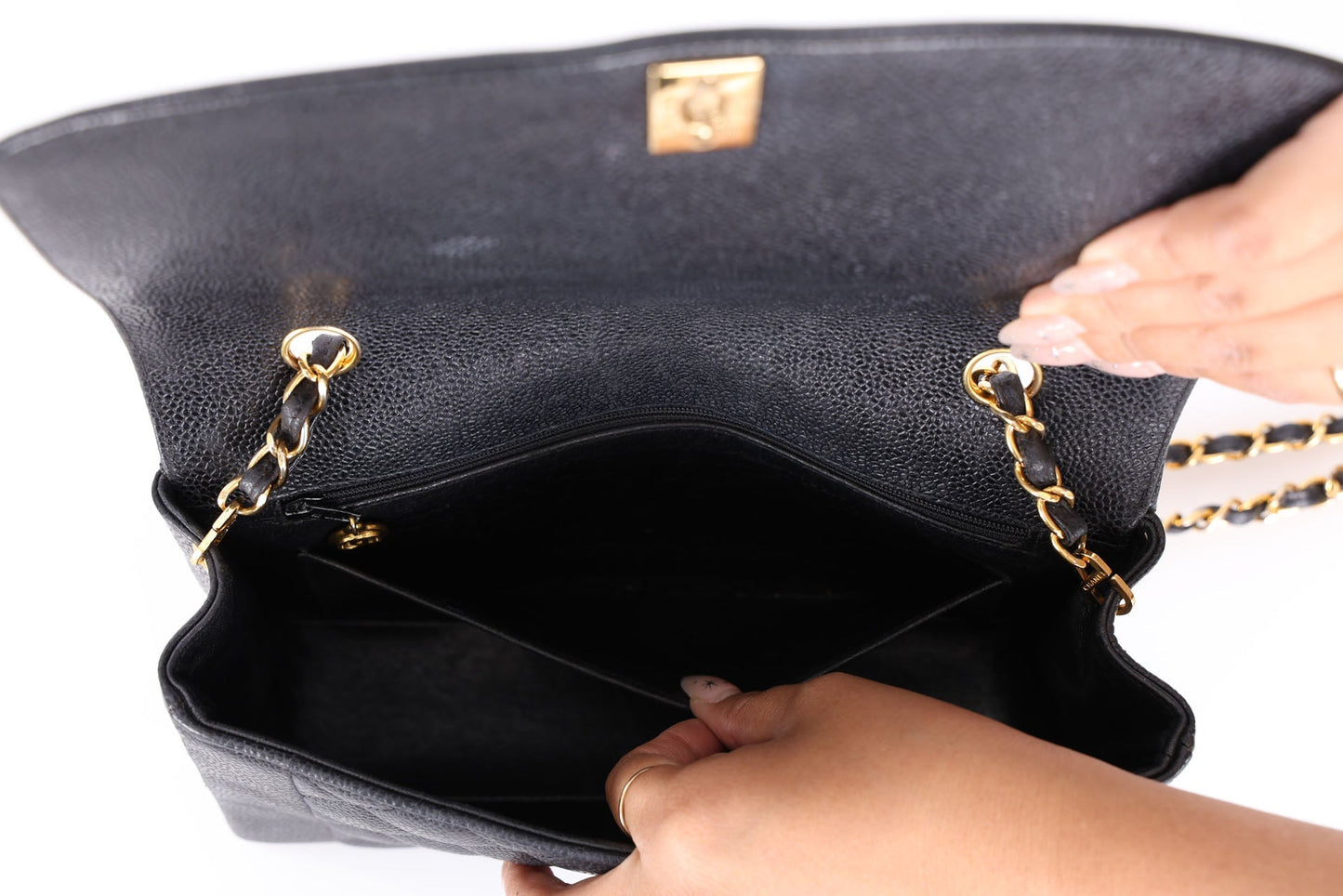 Extremely Rare Chanel 1994 Caviar Medium Diana