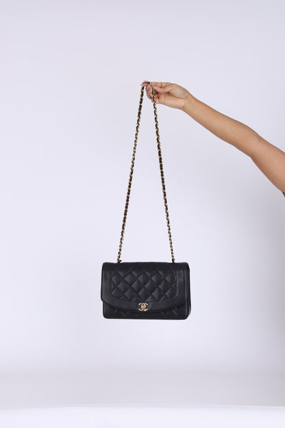 Extremely Rare Chanel 1994 Caviar Medium Diana