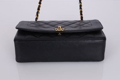Extremely Rare Chanel 1994 Caviar Medium Diana