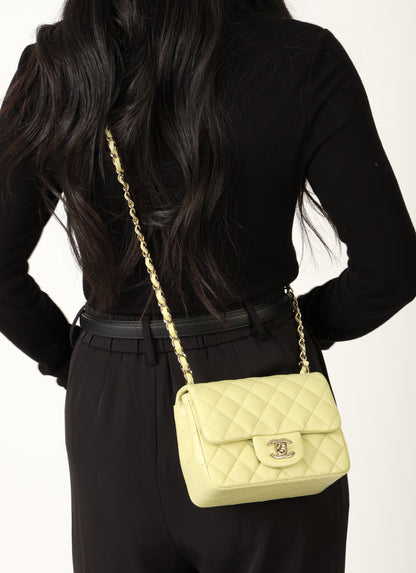 Chanel 23C Lambskin Mini Square Flap