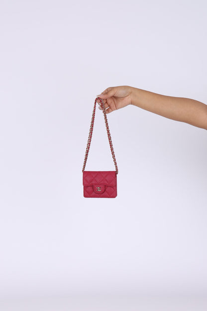Chanel 2021 Caviar Card Holder on Chain