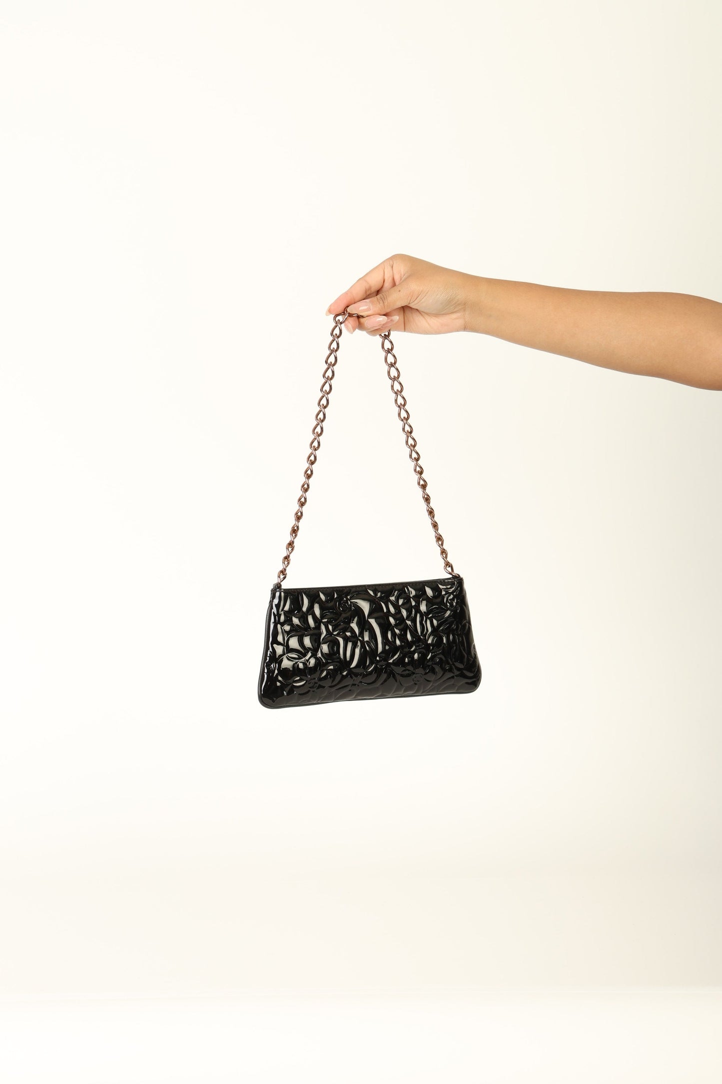 Chanel 2003 Patent Camellia Pochette