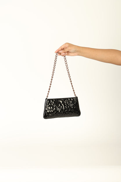 Chanel 2003 Patent Camellia Pochette