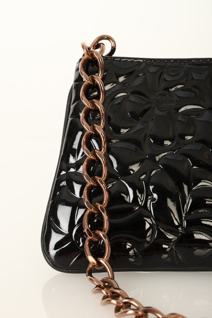 Chanel 2003 Patent Camellia Pochette
