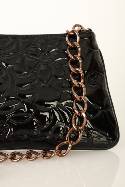 Chanel 2003 Patent Camellia Pochette
