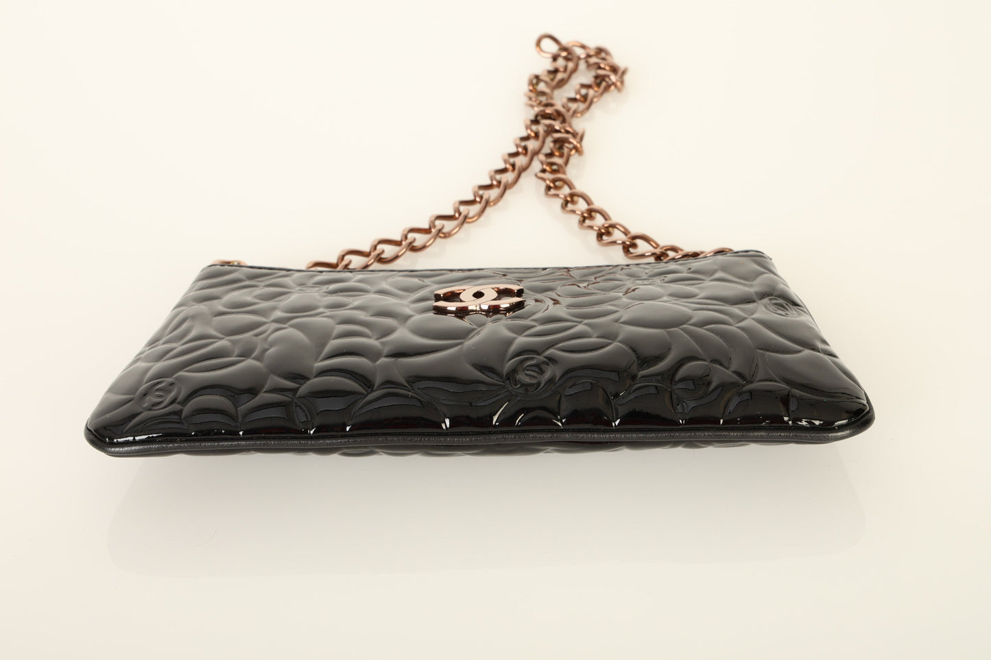 Chanel 2003 Patent Camellia Pochette