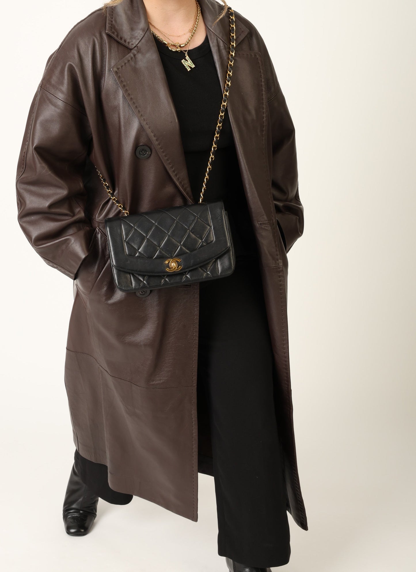 Chanel 1991 Lambskin Diana Flap Bag