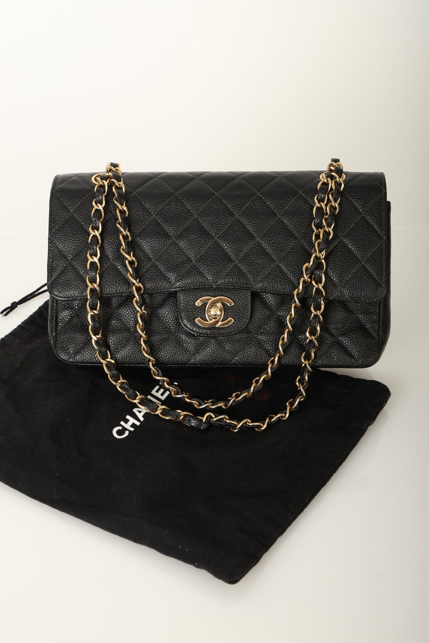Chanel 2003 Caviar Medium Double Flap