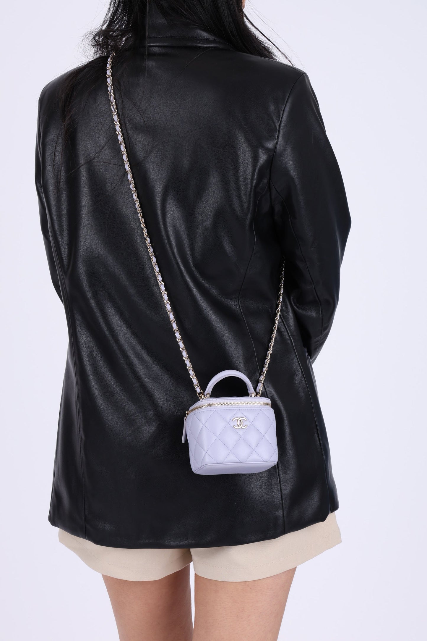 Chanel 2020 Lambskin Mini Top Handle Vanity
