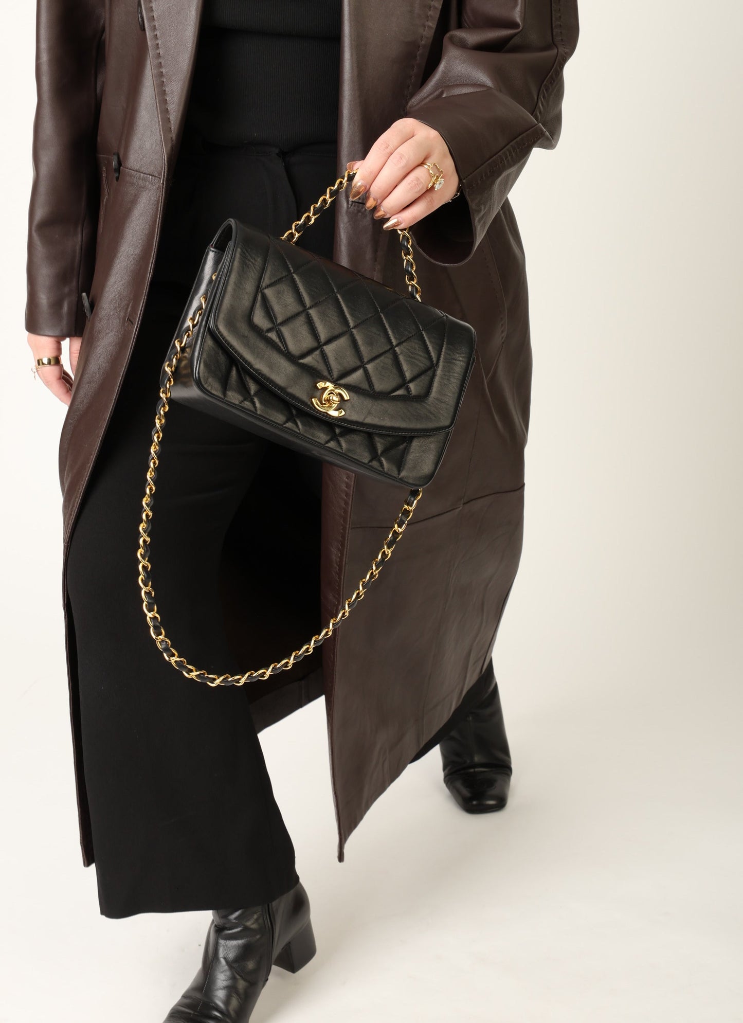 Chanel 1991 Lambskin Diana Flap Bag