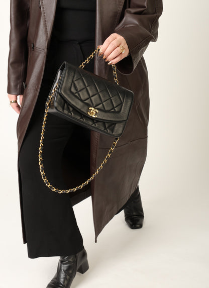 Chanel 1991 Lambskin Diana Flap Bag