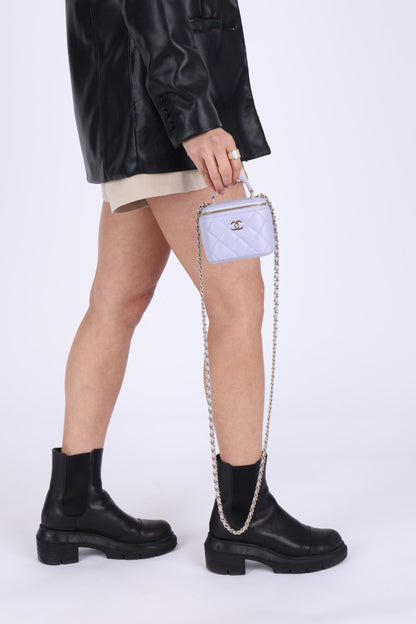Chanel 2020 Lambskin Mini Top Handle Vanity