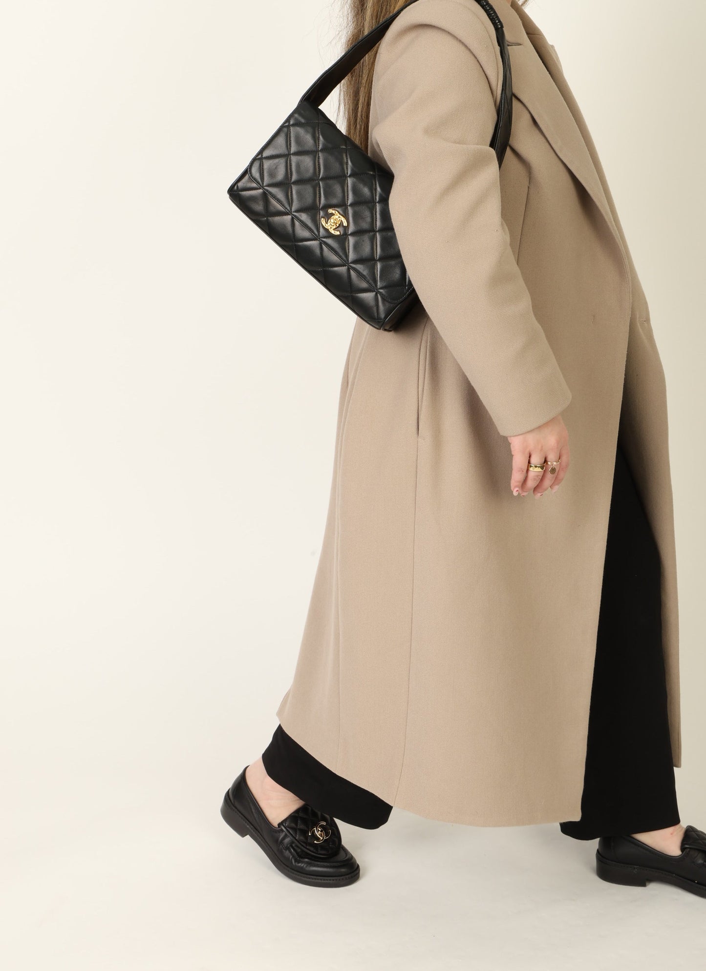 Chanel 1991 Lambskin Coco Crush Shoulder Bag