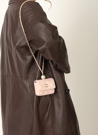Chanel 2021 Caviar Iridescent Micro Bag