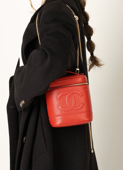 Chanel 1994 Caviar Red Vanity