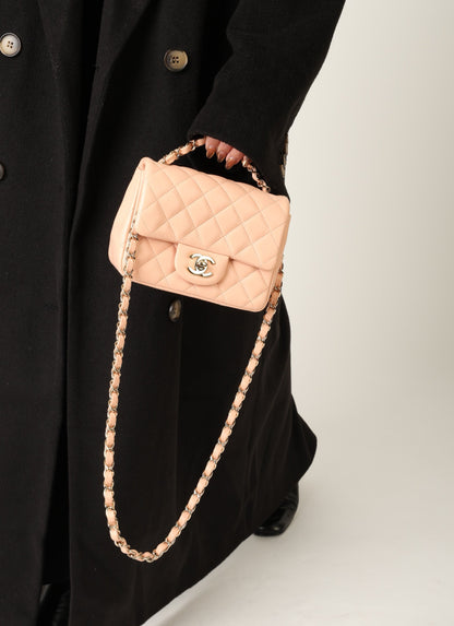 Chanel 2021 Lambskin Mini Square Flap