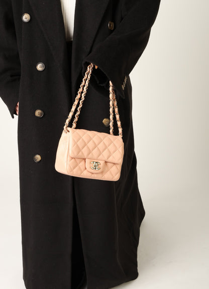 Chanel 2021 Lambskin Mini Square Flap