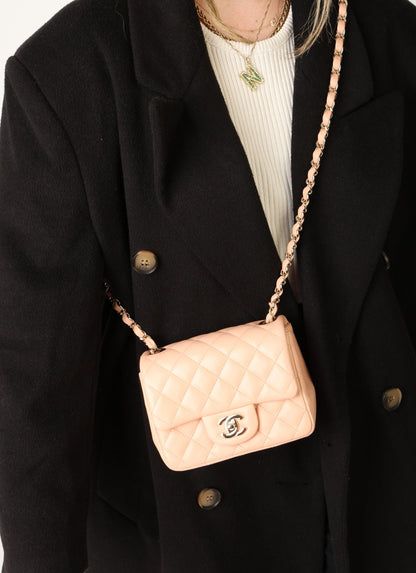 Chanel 2021 Lambskin Mini Square Flap