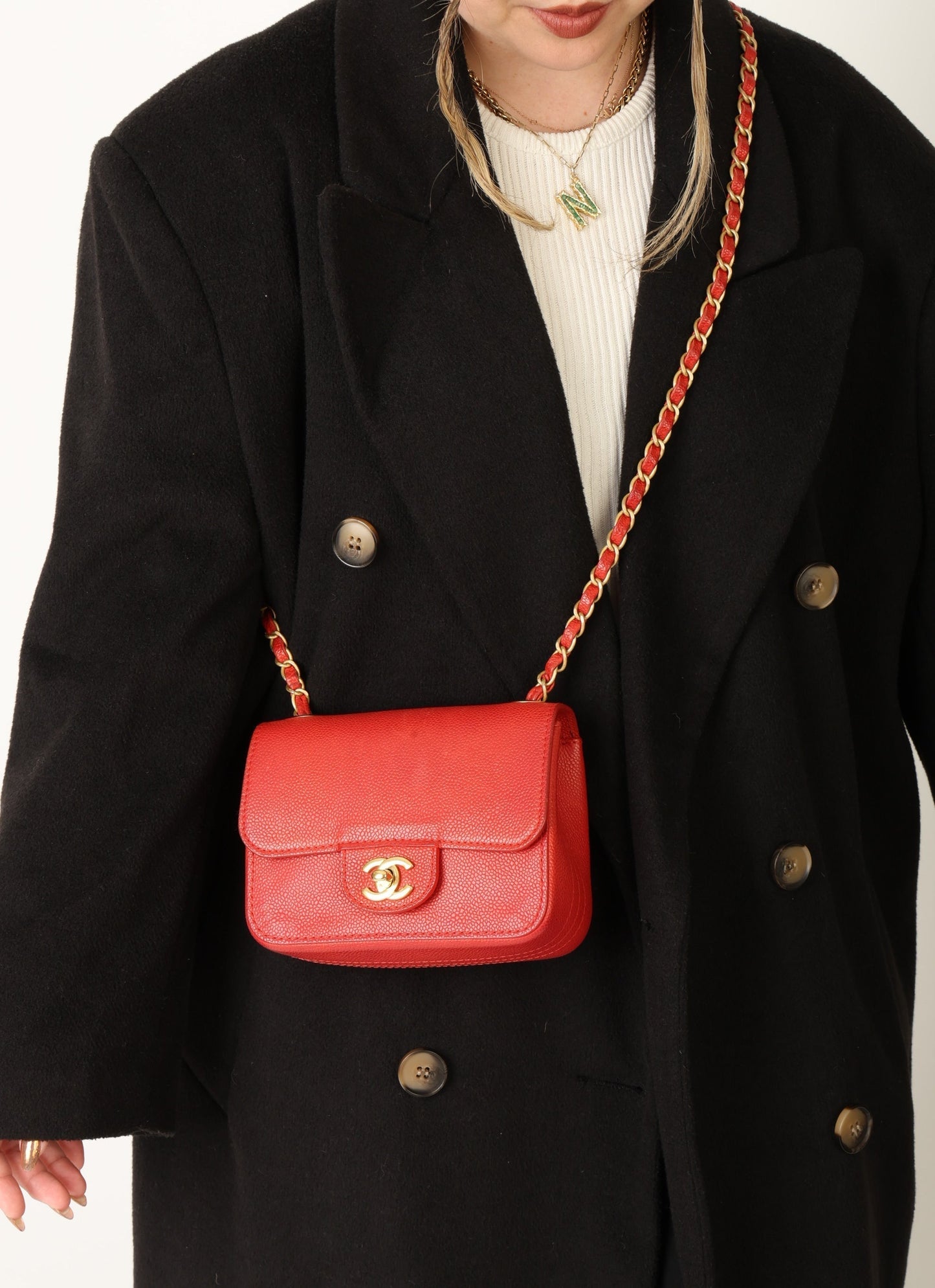 Chanel 2017 Caviar Mini Square Flap