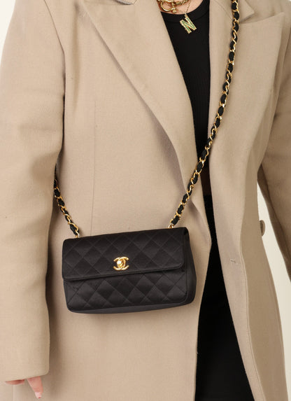 Chanel 1996 Satin Mini Rectangle Flap
