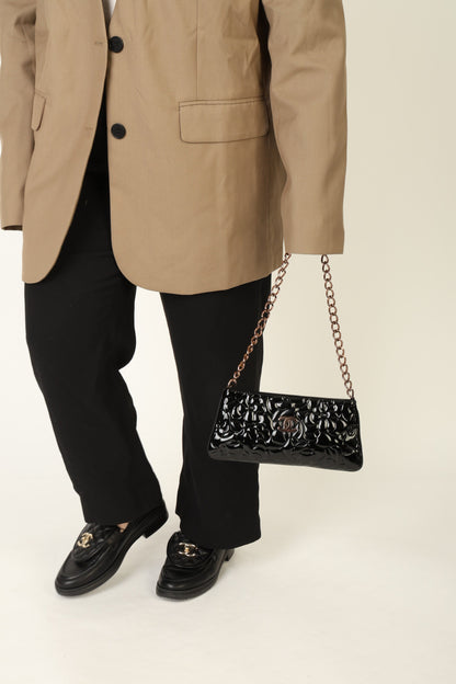 Chanel 2003 Patent Camellia Pochette