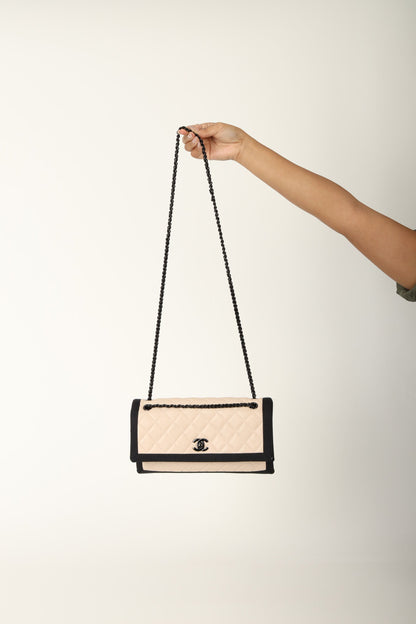 Chanel 2015 Lambskin Grosgrain Flap Bag