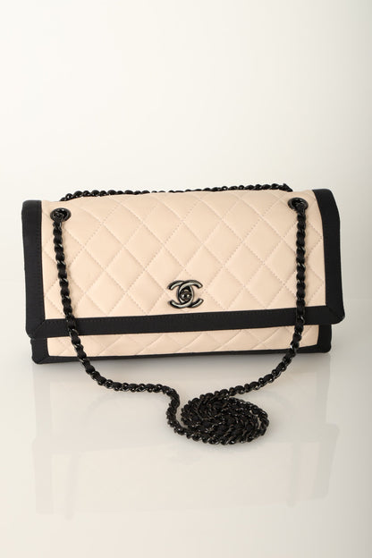 Chanel 2015 Lambskin Grosgrain Flap Bag