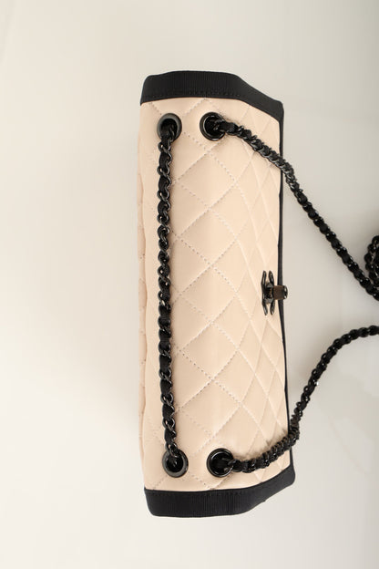 Chanel 2015 Lambskin Grosgrain Flap Bag