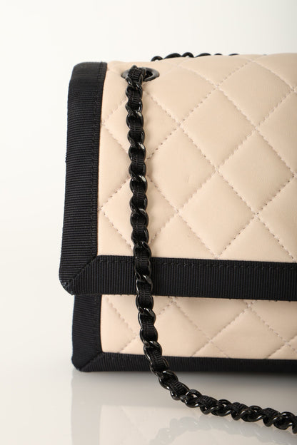 Chanel 2015 Lambskin Grosgrain Flap Bag