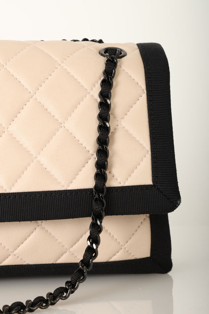 Chanel 2015 Lambskin Grosgrain Flap Bag