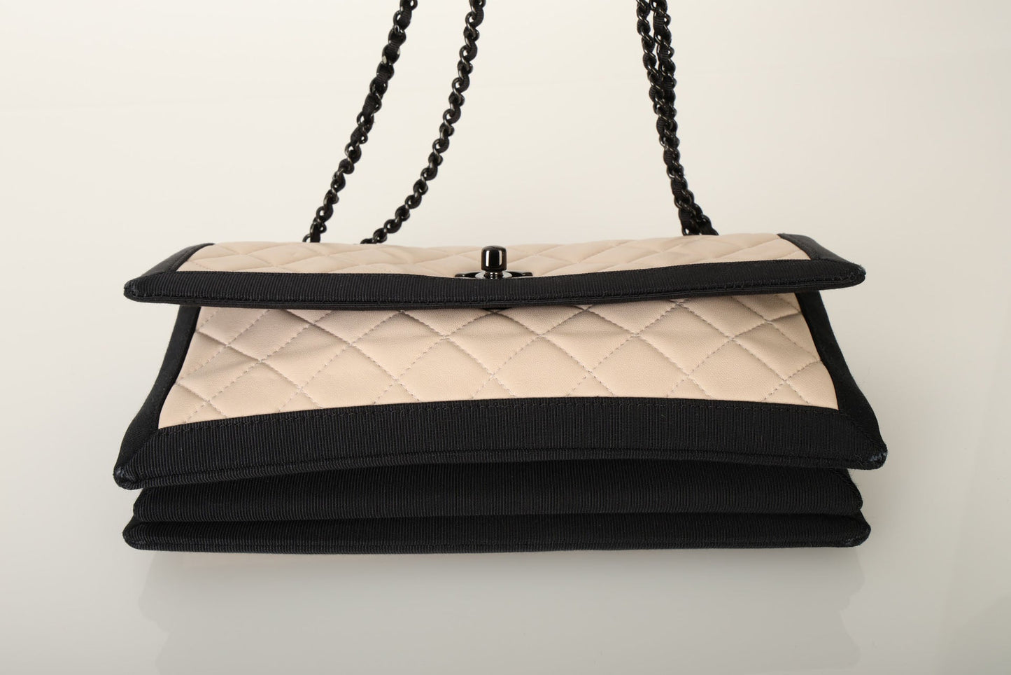 Chanel 2015 Lambskin Grosgrain Flap Bag