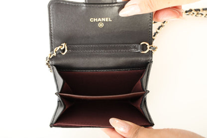 Chanel 2020 Lambskin Cardholder on Chain