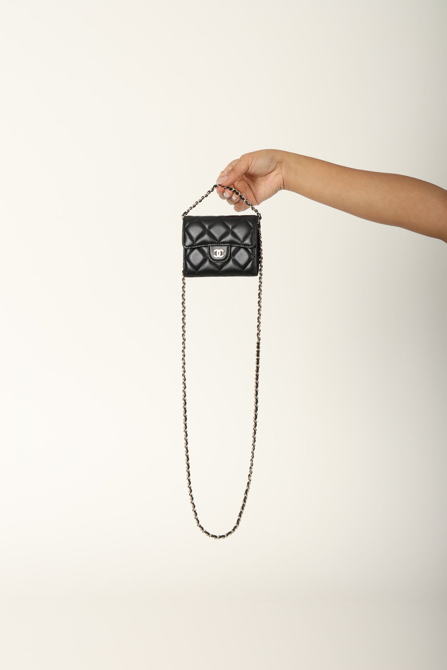 Chanel 2020 Lambskin Cardholder on Chain