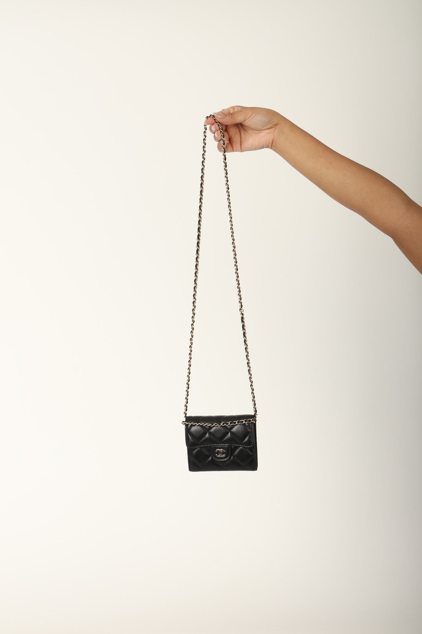 Chanel 2020 Lambskin Cardholder on Chain