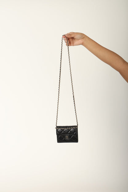 Chanel 2020 Lambskin Cardholder on Chain