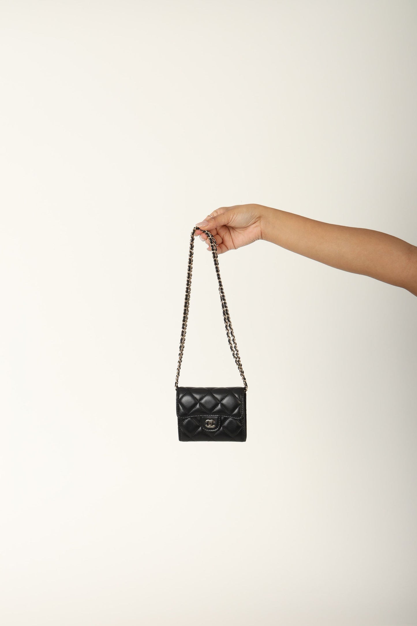 Chanel 2020 Lambskin Cardholder on Chain