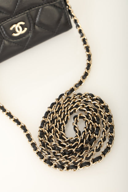 Chanel 2020 Lambskin Cardholder on Chain