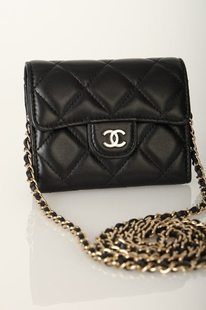 Chanel 2020 Lambskin Cardholder on Chain