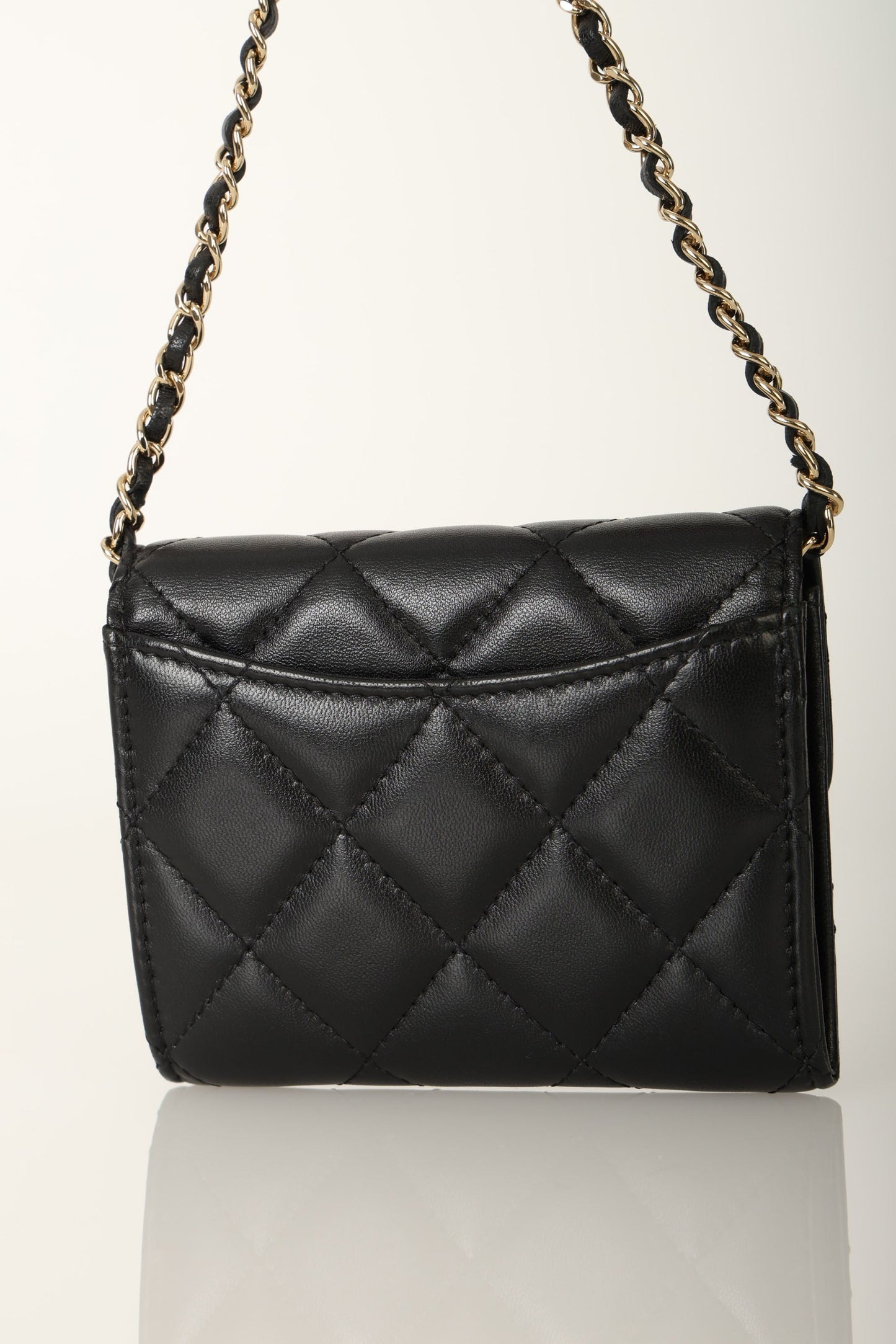 Chanel 2020 Lambskin Cardholder on Chain