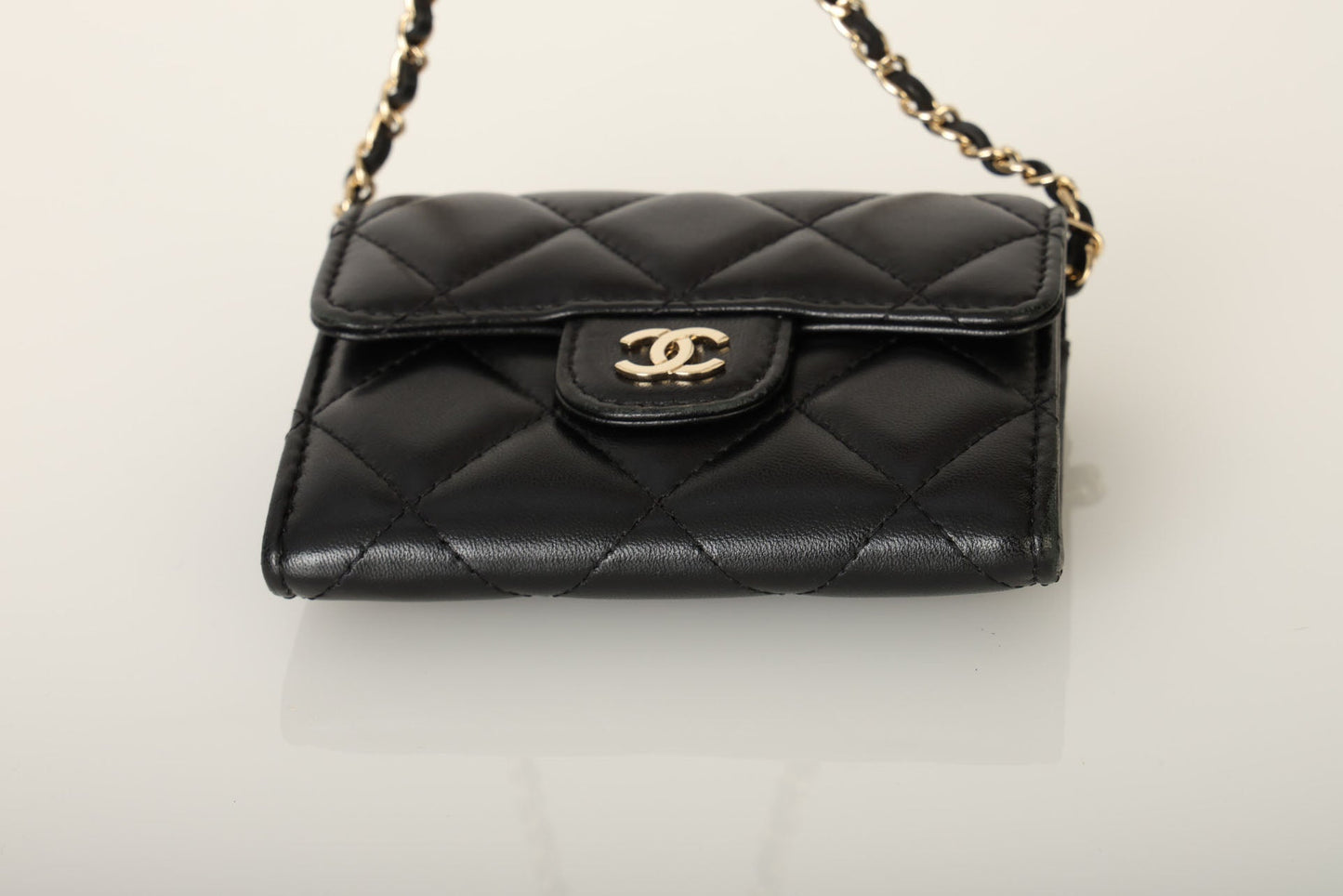 Chanel 2020 Lambskin Cardholder on Chain