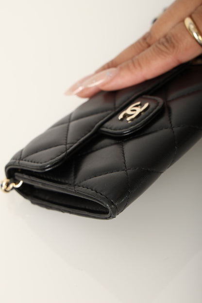 Chanel 2020 Lambskin Cardholder on Chain