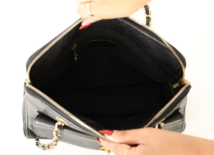 Chanel 1997 Caviar Turnlock Zip Tote
