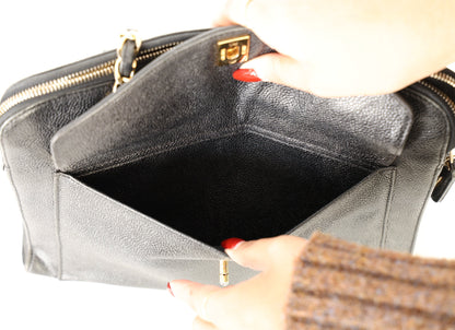 Chanel 1997 Caviar Turnlock Zip Tote
