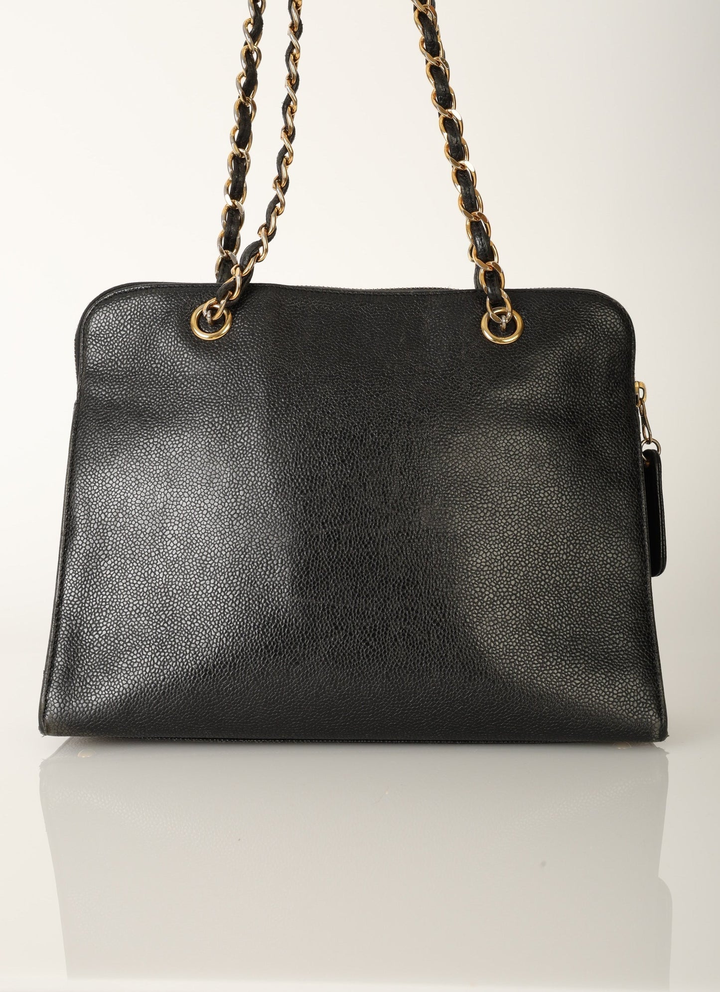 Chanel 1997 Caviar Turnlock Zip Tote
