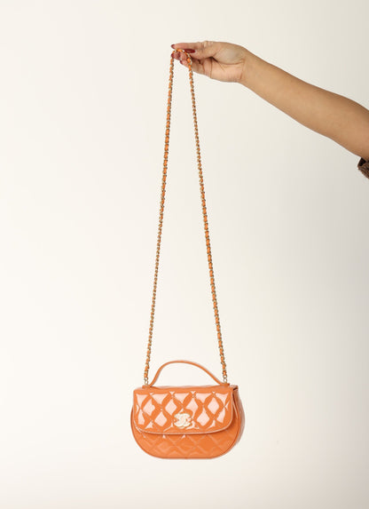 Chanel Patent Mini Top Handle